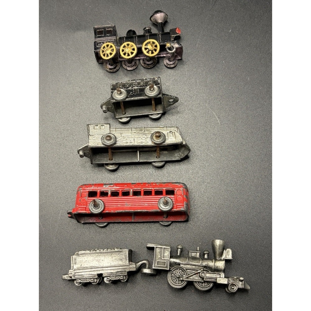 Barclay Train/Locomotive/Toy Miniature Unbranded/Metal Train/Pewter/NYCRR 6 Pcs - Picture 12 of 16